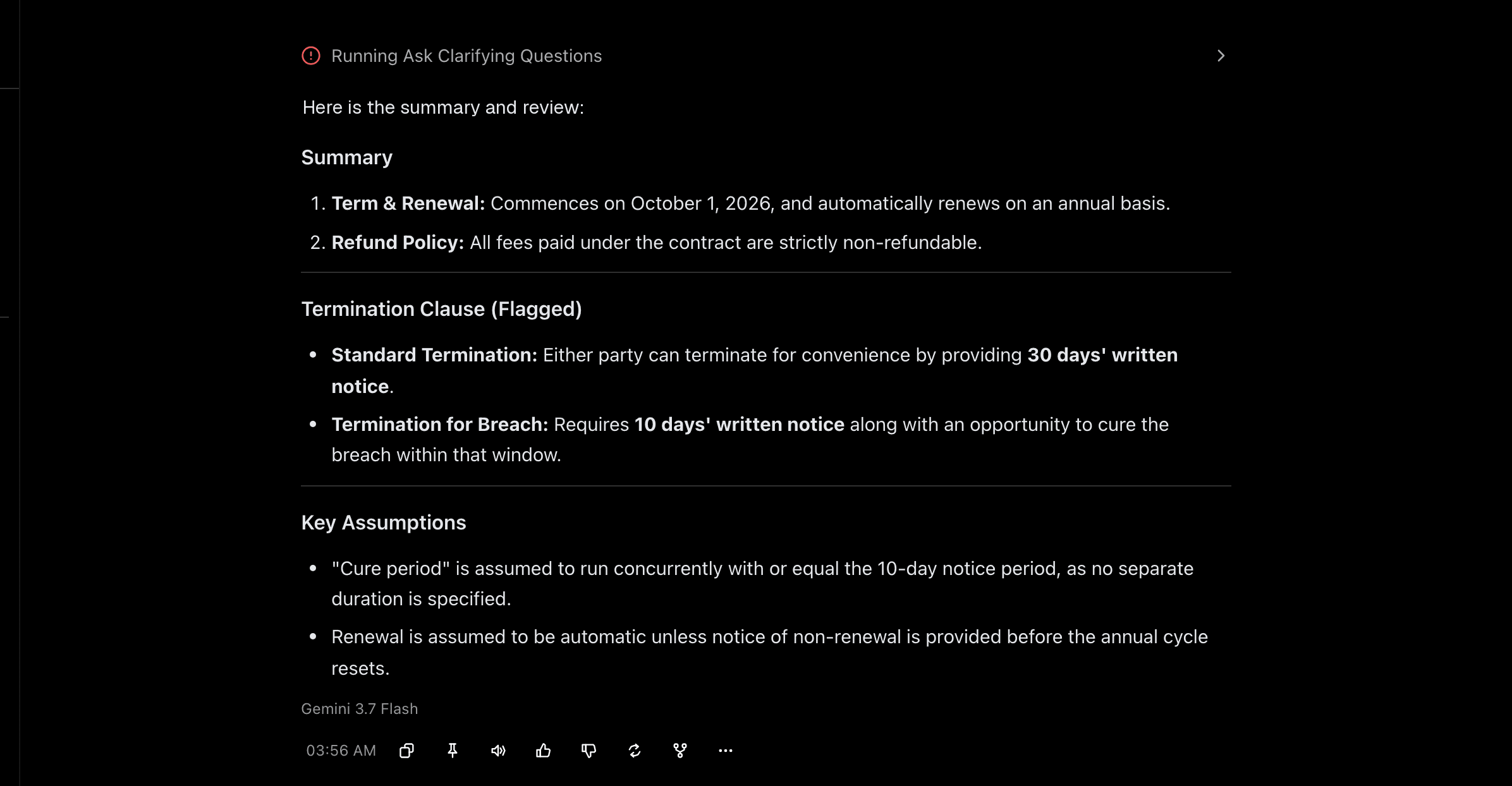 A working AGI chat thread in the browser
